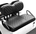 NOKINS Golf Cart ET Diamond Seat Cover for EZGO Freedom TXT/T48 2014+ Golf Carts, No Stapler Required, Golf Cart Vinyl Replacement Seat Cover Black Stitching