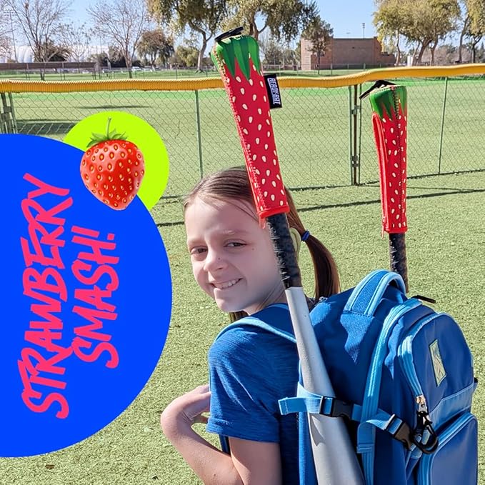 Handle Cover - Baseball Bat Cover Sleeve Protects Vehicle & Bat Grip - Batting Gloves & Helmet Companion with Zippered Hook - Softball Accessory