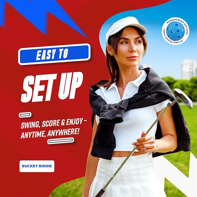 Bucket Birdie Backyard Golf Game — 9 Hole Bucket Golf Yard - Image 2