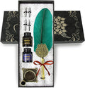 Quill pen ink set, Feather Pen and Ink Set, Antique Calligraphy Pen by TIANREN