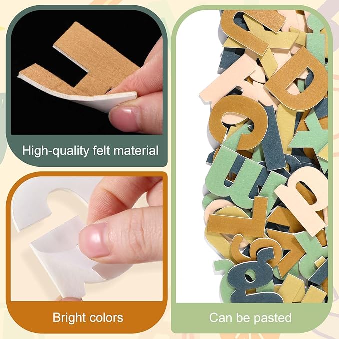 Breling 310 Pieces Felt Bulletin Board Letters Sticker - Image 3