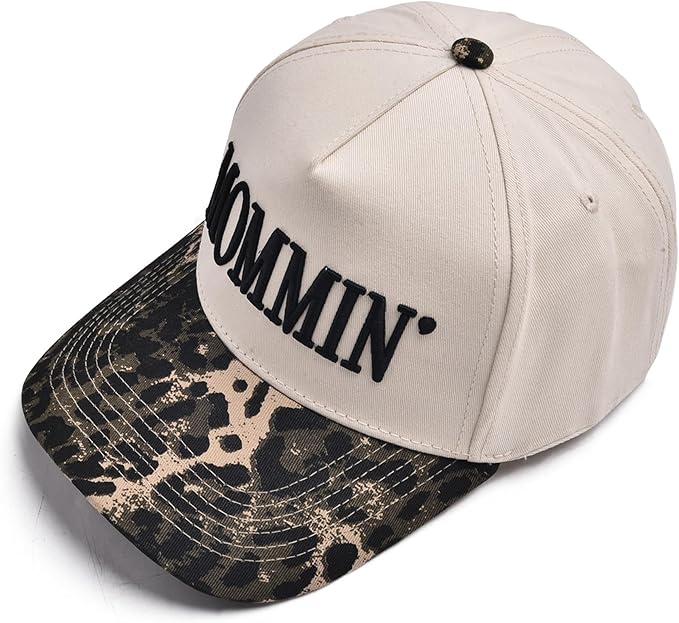 Women’s Mommin Trucker Hat – Vintage Two-Tone Ponytail Baseball Cap, Embroidered Adjustable Hat, Great Gift for Mom & Women