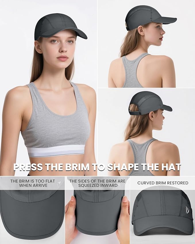 YANIKY Quick-Dry Running Hat for Men & Women Cooling Hat UPF 50+ Thin Baseball Cap Lightweight Breathable Mesh Sport Hats