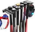 veimia Baseball Bat Holder Wall Mount, Baseball Bat Storage Rack, Holds 10 Bats on Wooden or Concrete Wall, Metal Bat Hanger with Fully Wrapped Rubber Mat, Bat Holder