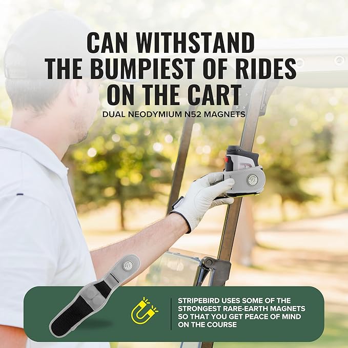 Stripebird 2.0 Slim Golf Rangefinder Magnetic Strap - Form Fitting, No Buckle, Range Finder