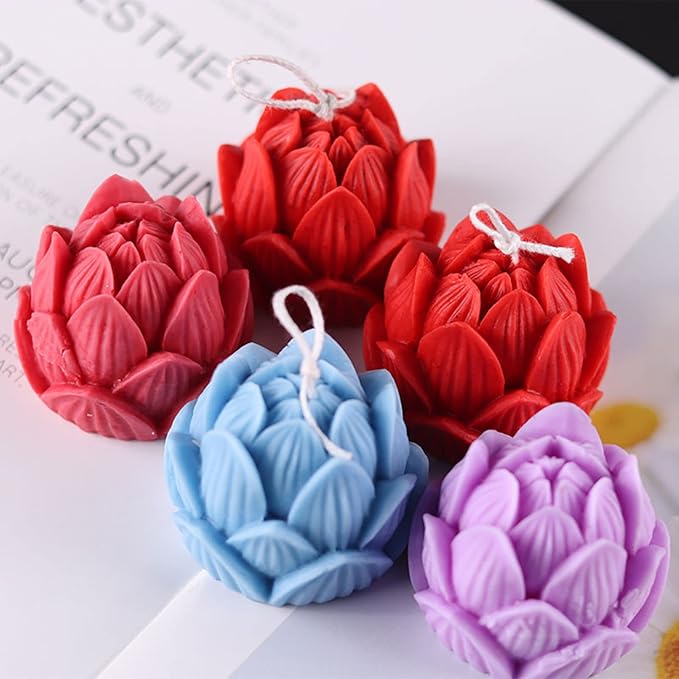 Lotus Flower Silicone Soap Mold Candle Mold Fondant Chocolate Cake Candy Mould - Image 5