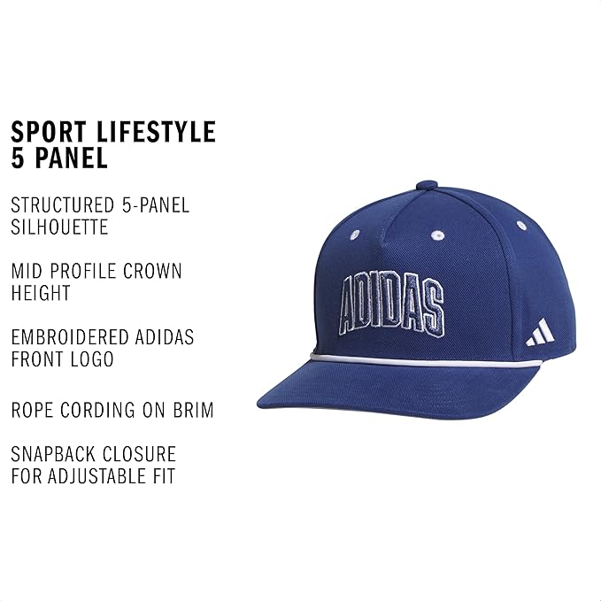 adidas Mens Sport Lifestyle Rope Brim Snapback Hat