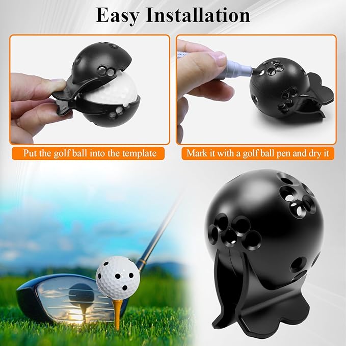 Golf Ball Marker Template, Compatible with Rapsodo MLM2PRO Mobile Launch Monitor, Golf Ball Alignment and Identification Tool, Lightweight and Portable, Long-Lasting Durability