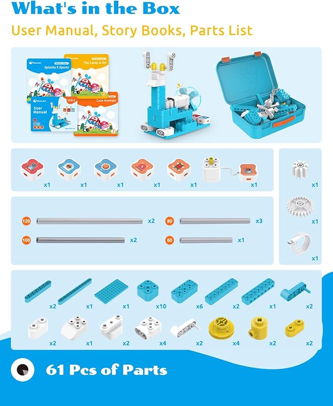 WhalesBot A3 12-in-1 STEM Blocks Coding Robot Kit - Image 8