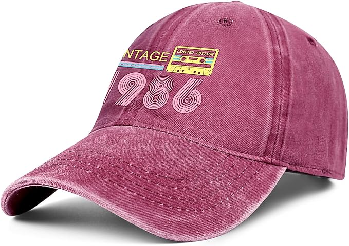 40th Birthday Gifts Women Men 1986 Hats Vintage 1986 Baseball Cap 40th Birthday Gifts for 40 Year Old Fathers Mothers Day
