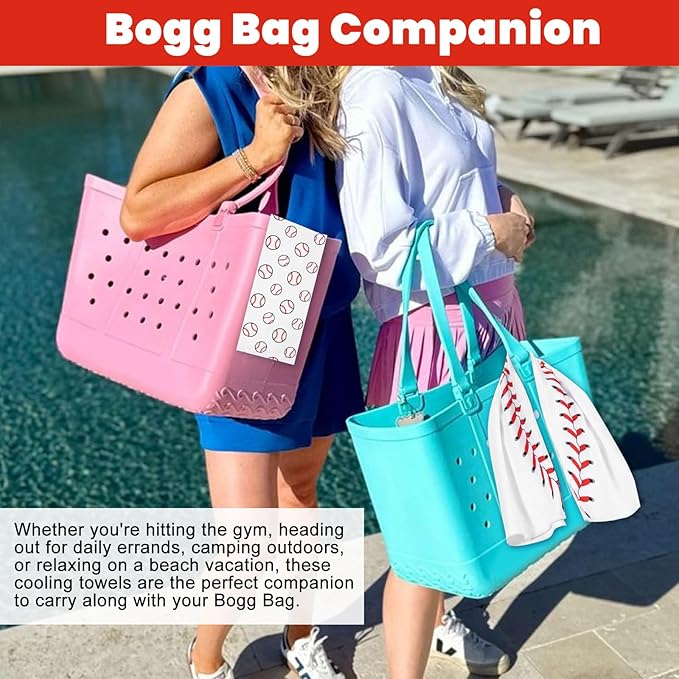 2pcs Softball Cooling Towels for Bogg Bag – 160GSM Breathable Ice Towels, Thickened Chilly Sports Accessories for Beach/Gym/Travel/Workout, Bogg Bag Companion,Sweat-Absorbing/Quick-Drying
