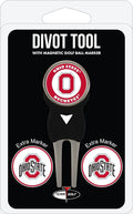 Team Golf NCAA Unisex-Adult Team Golf NCAA Divot Tool with 3 Golf Ball Markers Pack, Markers are Removable Magnetic Double-Sided Enamel