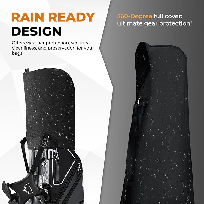 UNIHIMAL 14 Way Dividers Golf Stand Bag Lightweight, Golf Bag for Men Women with Multiple Pockets, Dual Strap and Rain Cover Hood