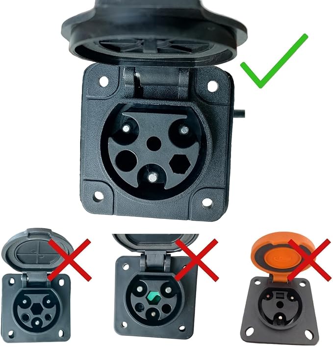 JOEEGO Charging Power Cord Assembly Compatible with Evolution EV Golf Carts, UL Listed, Replaces OEM# 2.04.0620 (Orange 10ft)