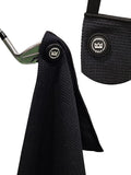 Dynasty Golf Magnetic Golf Towel, 17" x 12.5" Waffle Microfiber Golf Towel with Magnet for Ball and Club Cleaning, Quick Pickup During Play