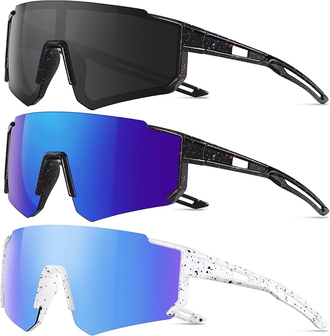 Kids Sunglasses Polarized - UV400 Protection Boys Youth Cycling Goggles Baseball Sunglasses with Glasses Strap