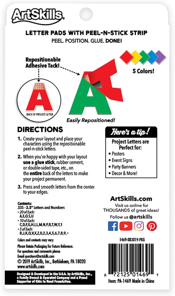 ArtSkills Poster Letters 2.5” Paper Letters - Image 2
