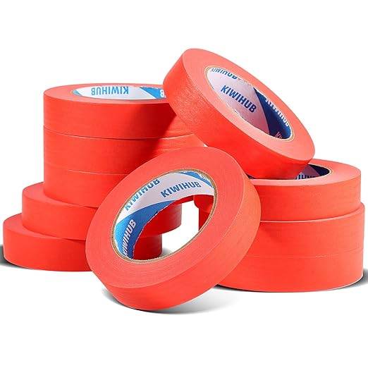 Red Painter's Tape, 1 inch x 60 Yards x 10 Rolls - Image 2