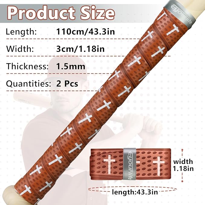 Eyourlife 2/4 Pack Baseball Bat Grip Bat Wraps for Baseball Lifestyle Softball Gifts Pro Feel Non-Slip Elite Batting Grip Tape for Bats Players