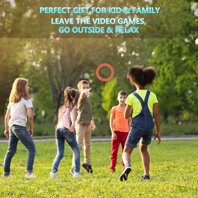 JEEFUD Flying Disc for Kids Adults 11 inch Flying Ring, 3 Pack Beach Backyard - Image 3