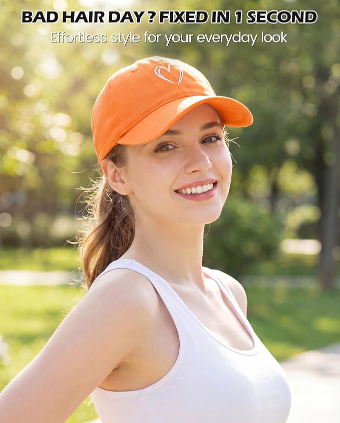 American Trends Womens Baseball Caps Cute Heart Dad Hat, Adjustable Cotton Unisex Cap for Workout, Golf & Everyday Wear