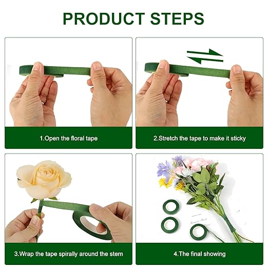 8 Rolls Floral Tape 1/2inch Flower Tape, 30 Yards Florist Tape - Image 5
