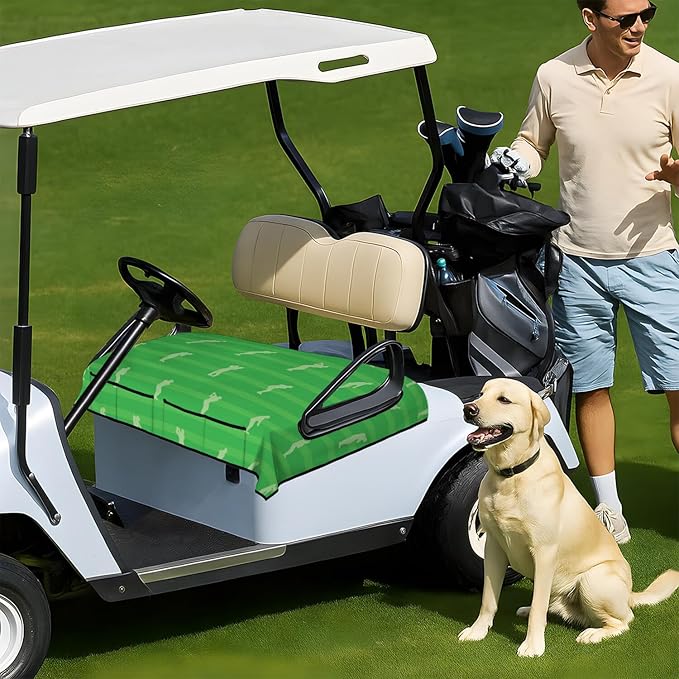 Golf Cart Seat Covers, Golf Cart Seat Towel Blanket for 2-Seat Golf Carts, Breathable Golf Cart Seat Cushions Golf Club Car Accessories 51'' x 31''