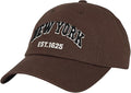 Elidan NY Dad Hat New York EST.1625 Cotton Cap, Adjust Buckle Strap, Unstructured Low-Profile NY Baseball Cap for Men & Women