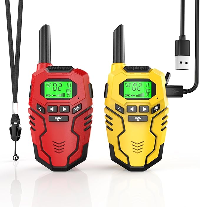 Walkie Talkies for Kids Rechargeable, Long Range 2 Way Radio, Outdoor Beach by Inspireyes