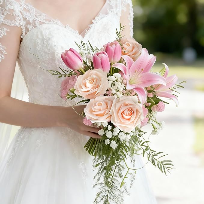 Artificial Flowers Foam Fake Roses 25pcs Champagne Roses - Image 6