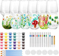 WJXCYGG 6 Sets Paint Your Own Wine Glass Set 6 Wine Glass 36 Glass Painting by Unknown