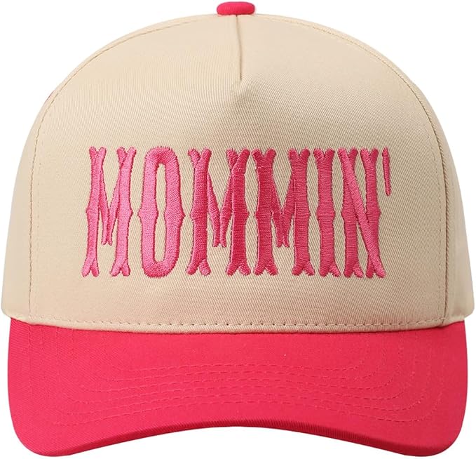 MIRMARU Two-Tone Vintage Canvas Trucker Hats for Men & Women, Adjustable Size Baseball Caps with Trendy Embroidered Design