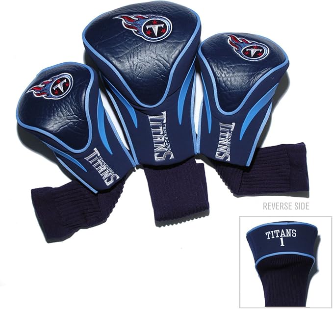 Team Golf NFL San Diego Chargers Contour Golf Club Headcovers (3 Count) Numbered 1, 3, & X, Fits Oversized Drivers, Utility, Rescue & Fairway Clubs, Velour Lined for Extra Club Protection
