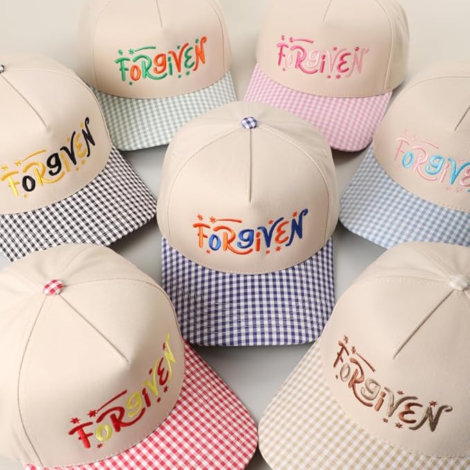 MIRMARU Two-Tone Vintage Canvas Trucker Hats for Men & Women, Adjustable Size Baseball Caps with Trendy Embroidered Design
