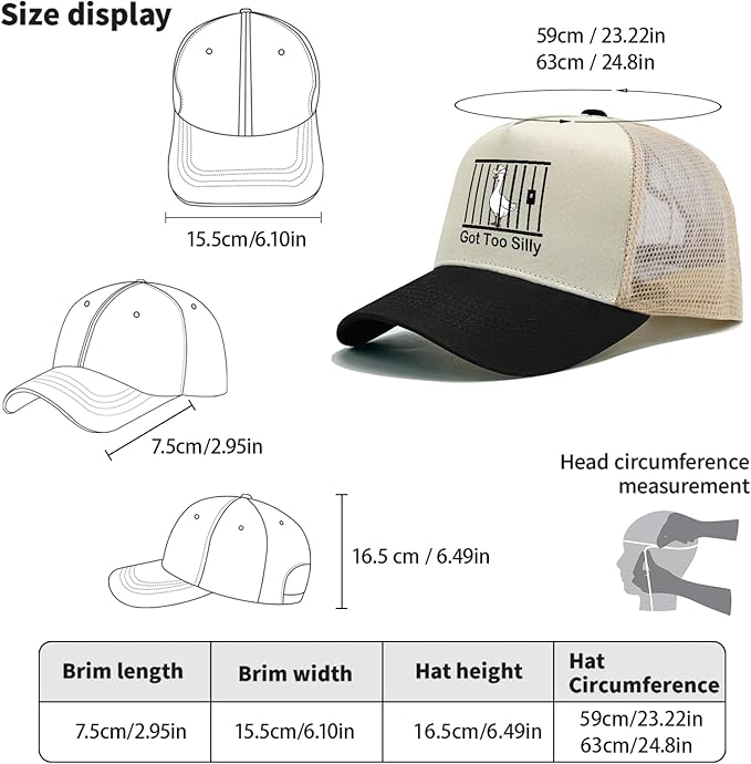 Funny Goose Hat Silly Goose On The Loose Hat Men Baseball Hats Funny Cap