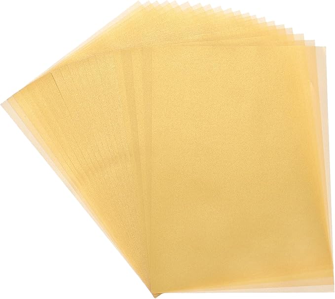 MECCANIXITY Colored Vellum Paper, 40 Sheet Gold Transparency 11.7 x 8.2 by MECCANIXITY