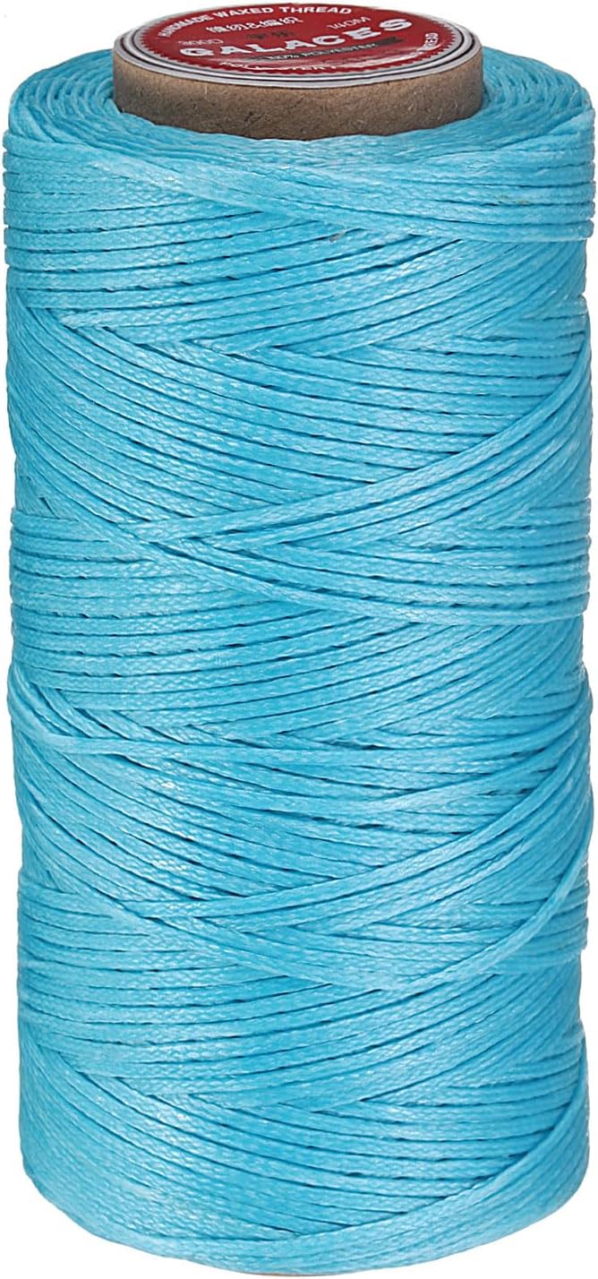 uxcell Flat Leather Sewing Waxed Thread, 140m / 153 Yards Polyester Wax String by uxcell