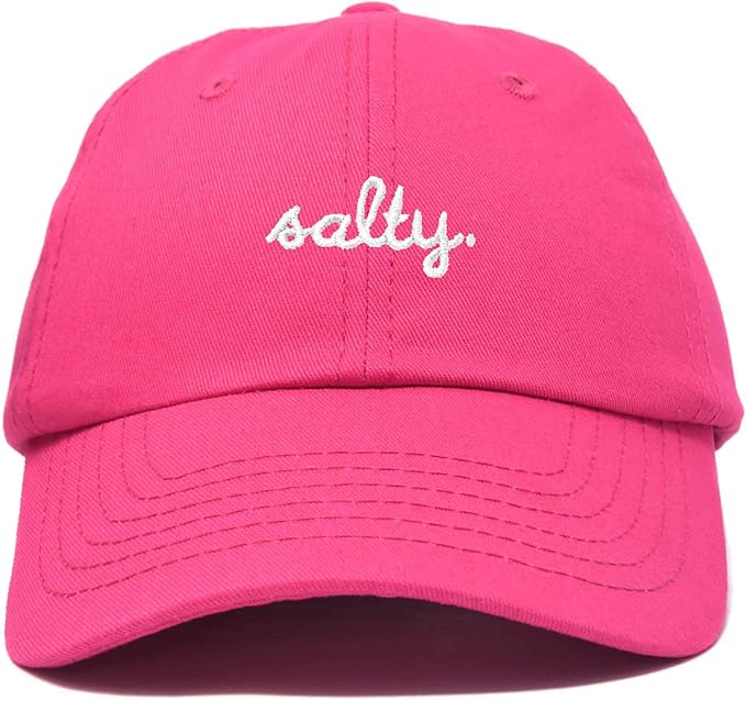DALIX Salty Embroidered Cotton Beach Baseball Cap Adjustable Dad Hat Womens