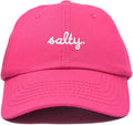 DALIX Salty Embroidered Cotton Beach Baseball Cap Adjustable Dad Hat Womens