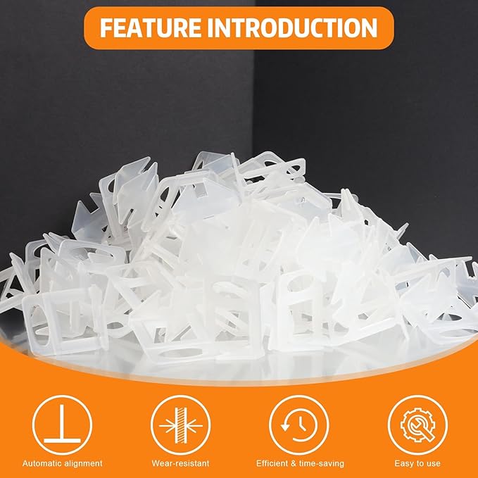 DGSL Tile Leveling System, 4500-PieceTile Spacers Clips 1/8 Inch Tile Tools - Image 4