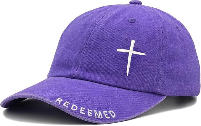 Cross Jesus Hat with Gifts Box, Embroidered Religious Baseball Cap, Christian Gifts for Men Women