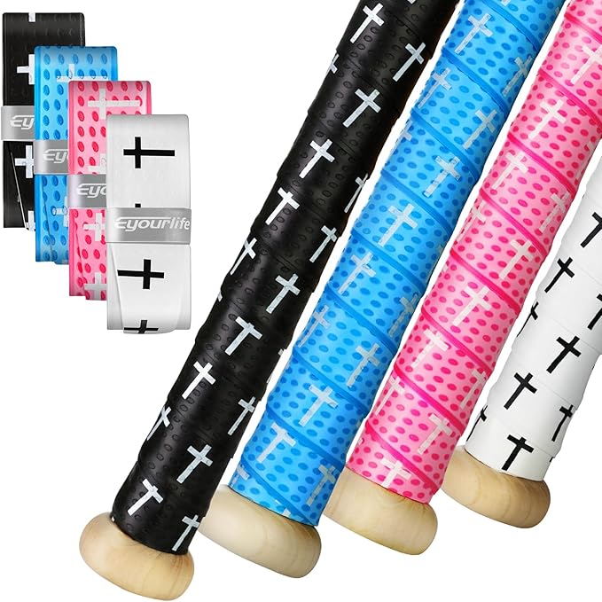 Eyourlife 2/4 Pack Baseball Bat Grip Bat Wraps for Baseball Lifestyle Softball Gifts Pro Feel Non-Slip Elite Batting Grip Tape for Bats Players