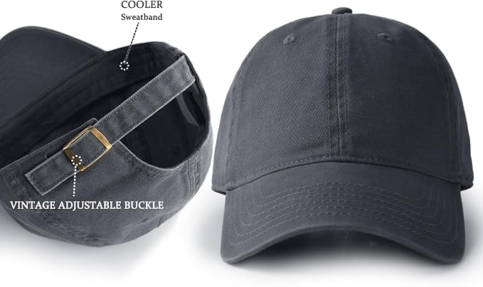 FURTALK Unisex Vintage Washed Unstructured Baseball Cap Washed Cotton Adjustable Dad Hat