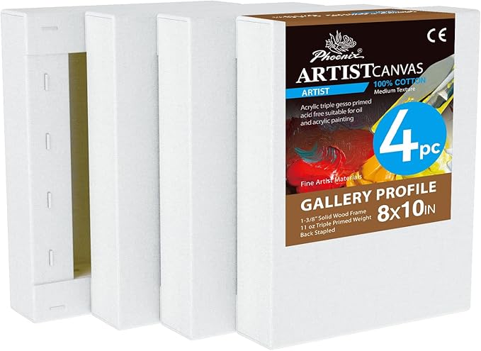 PHOENIX 8x10 Inch 4 Pack Gallery Canvas by PHOENIX