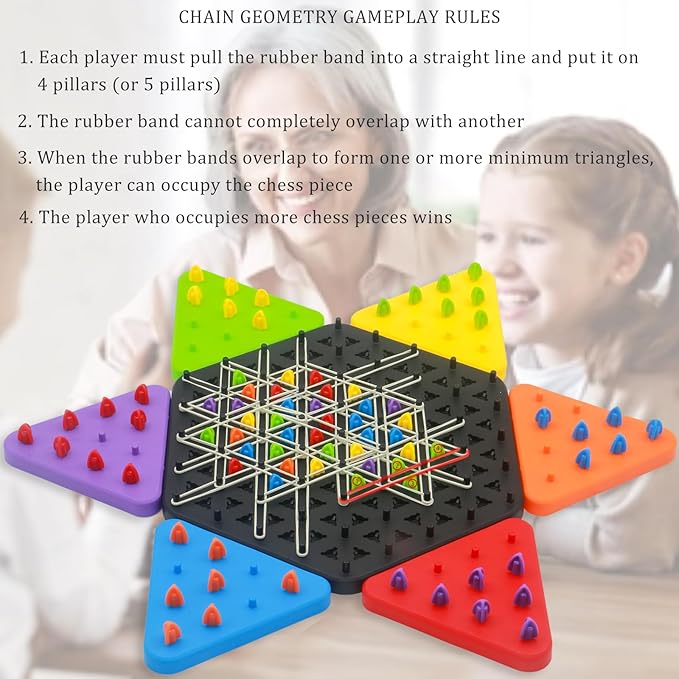 Upgraded Chain Triangle Chess Game, 3-in-1 Multi-Functional Board Games - Image 2