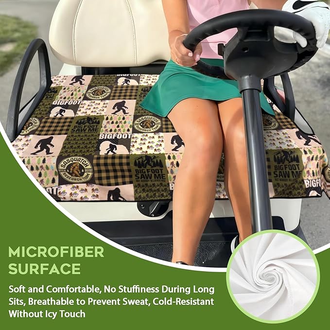 Golf Cart Seat Covers Club Car Golf Cart Accessories for Men Women Golf Carts Seat Towel Blanket 2-Seat Golf Cart Decorations