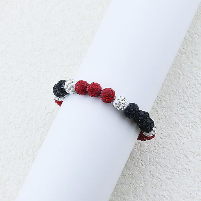 Baseball Bracelet for Women Men Baseball Mom Accessories Essentials Stuff Sparking Bead Bracelet Jewelry Baseballs Sport Fan Bracelet for Sports Game Team