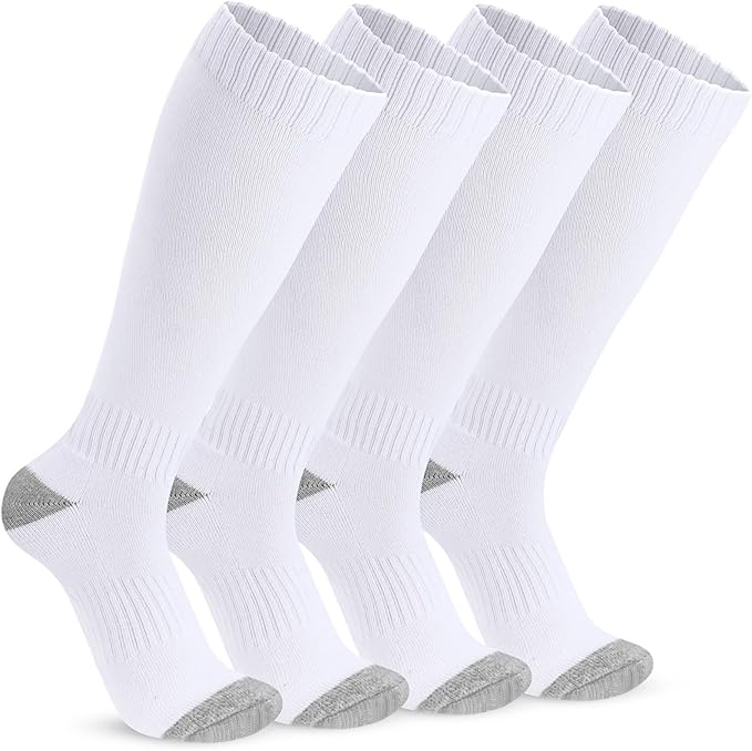 Haysandy 2 Pairs Baseball Softball Socks Athletic Soccer Football Sports Socks Over the Calf for Adult Men Women