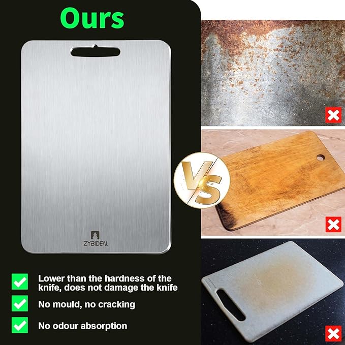 Pure Titanium Cutting Board, Stainless Cutting Boards - Image 4
