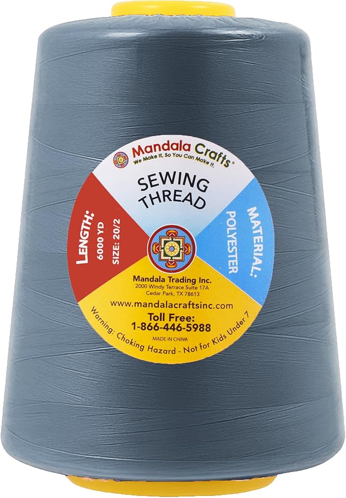 Mandala Crafts 4 Pack of Serger Threads Cones Spools - Image 4